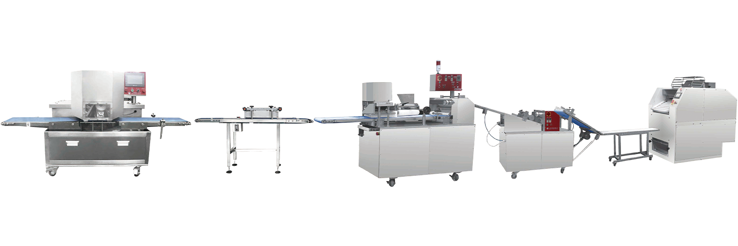 Linha de produção manual de pão no vapor