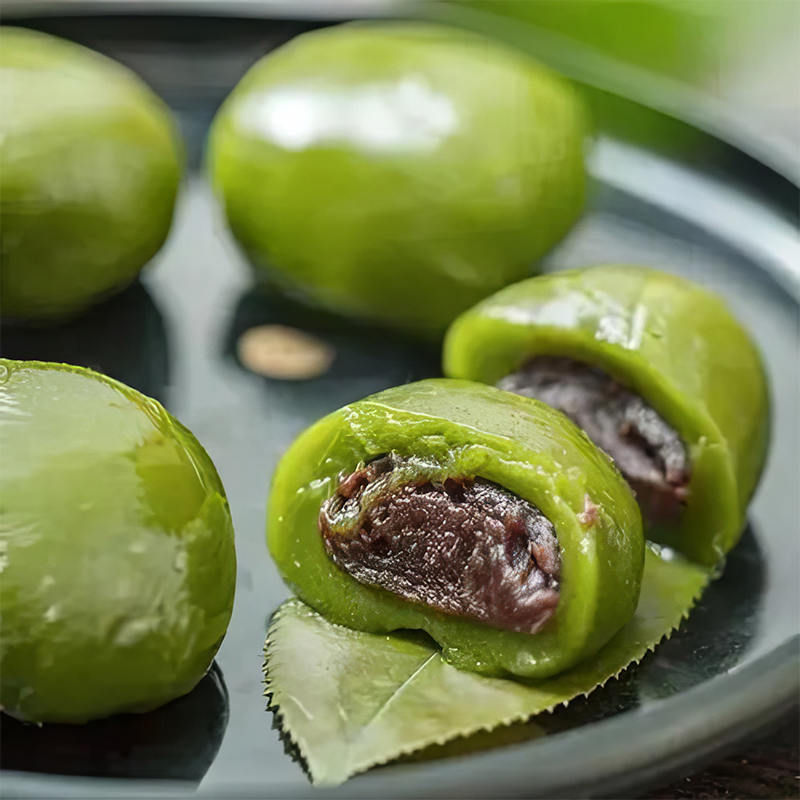Bolas de arroz verde